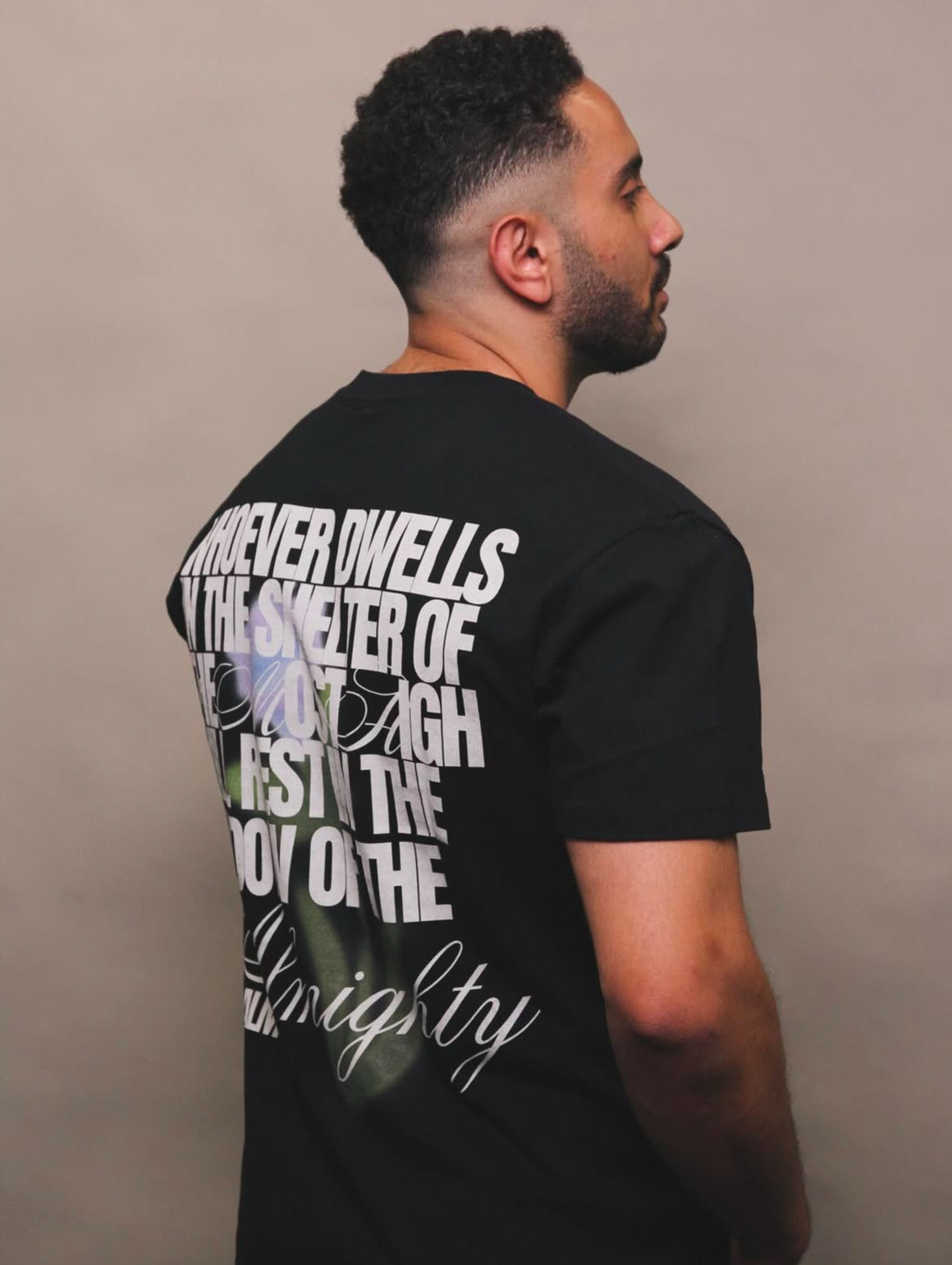 Black Unisex Psalms 91:1 Tee